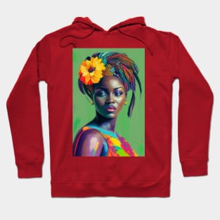 Black beautiful woman portrait 6 Hoodie